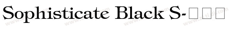 Sophisticate Black S字体转换